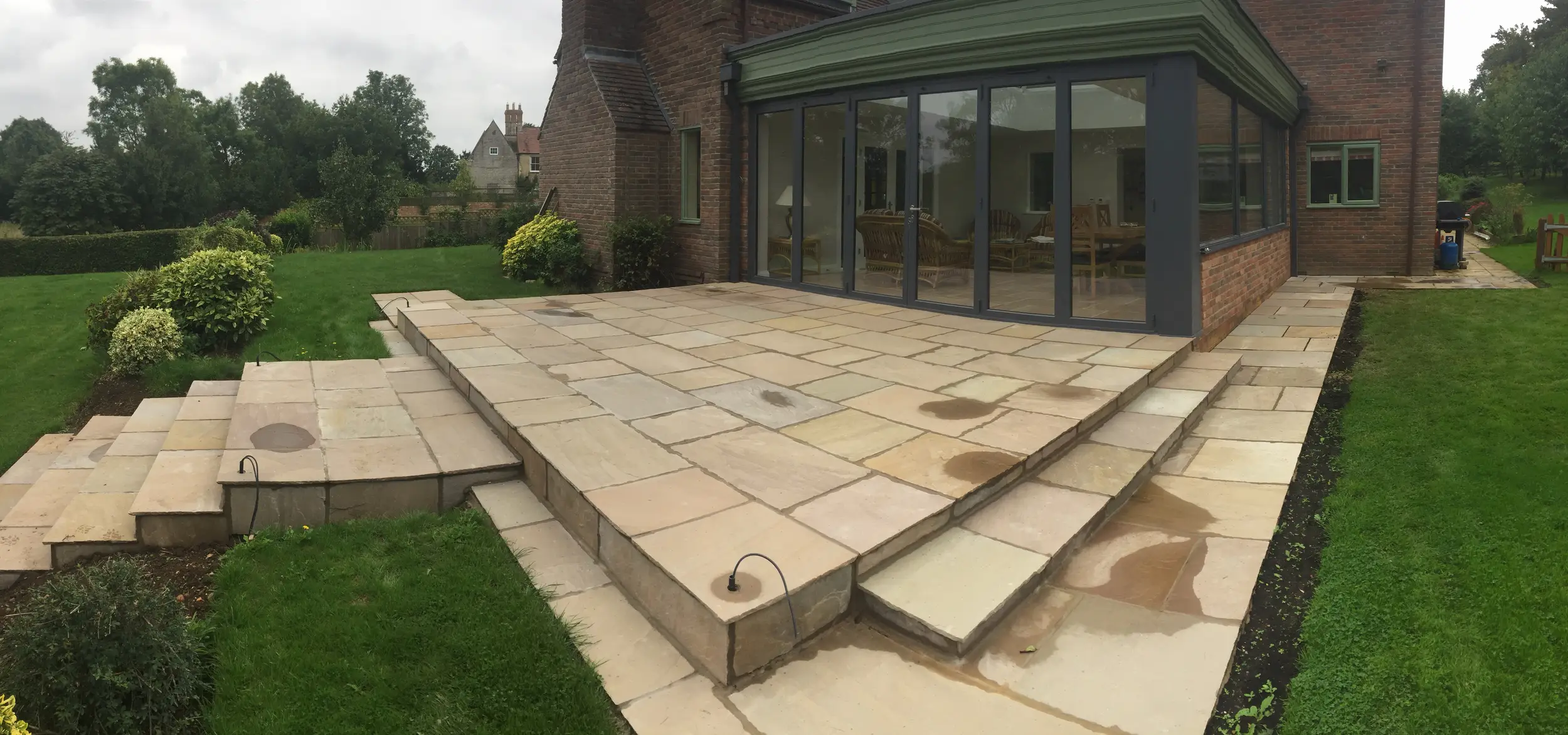 Garden room patio and paving detail